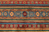 4x6 Brown and Multicolor Tribal Rug