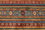 4x6 Brown and Multicolor Tribal Rug