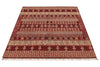 4x6 Burgundy and Multicolor Tribal Rug