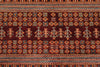 4x6 Burgundy and Multicolor Tribal Rug