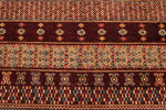 4x6 Burgundy and Multicolor Tribal Rug