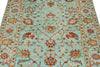 4x6 Turquoise and Multicolor Turkish Tribal Rug