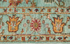 4x6 Turquoise and Multicolor Turkish Tribal Rug