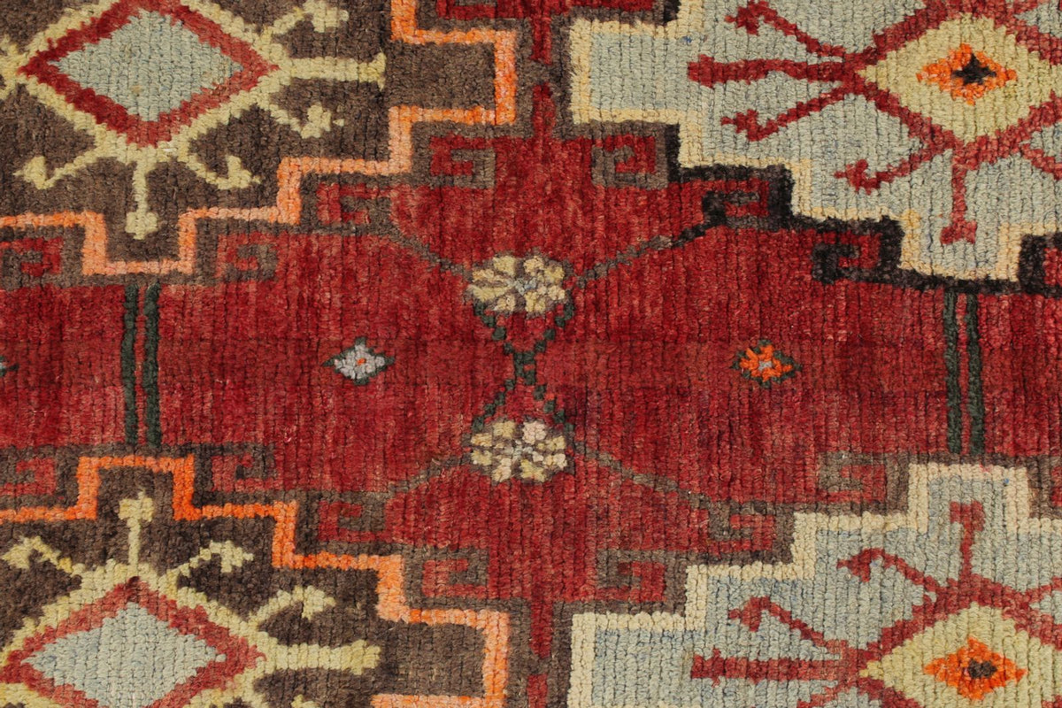 4x10 Red and Gold Turkish Tribal Runner