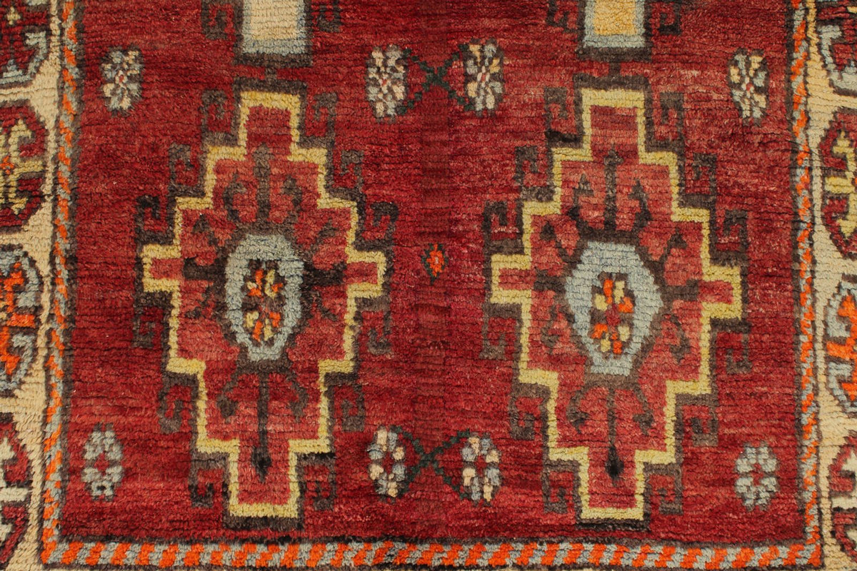 4x10 Red and Gold Turkish Tribal Runner