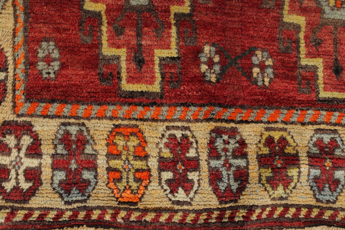 4x10 Red and Gold Turkish Tribal Runner