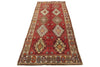 4x10 Red and Gold Turkish Tribal Runner