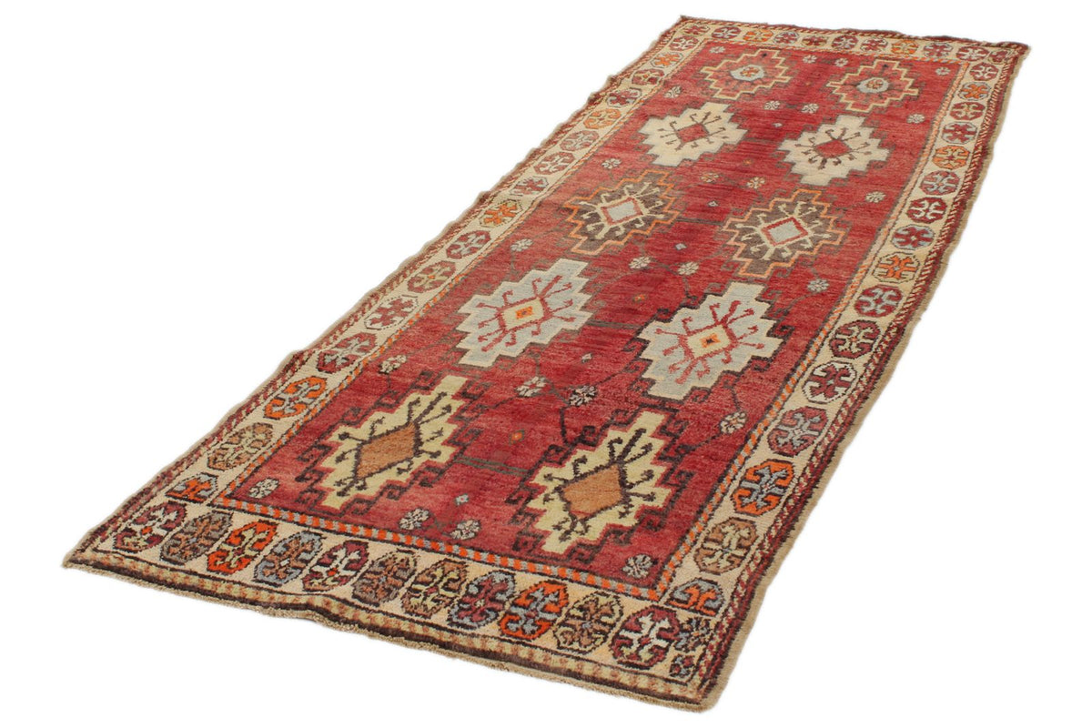 4x10 Red and Gold Turkish Tribal Runner