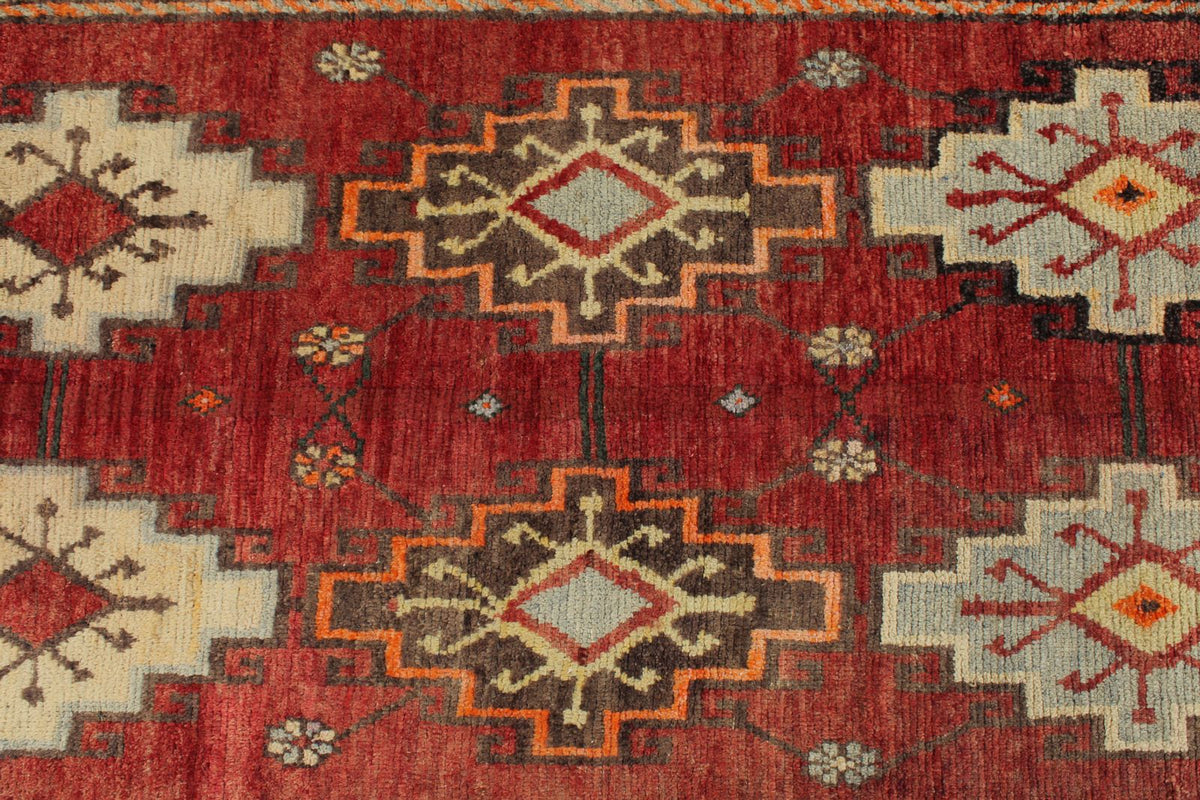 4x10 Red and Gold Turkish Tribal Runner