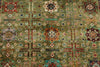 4x6 Light Green and Multicolor Anatolian Tribal Rug