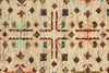 4x6 Ivory and Multicolor Anatolian Tribal Rug