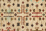 4x6 Ivory and Multicolor Anatolian Tribal Rug