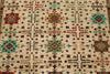 4x6 Ivory and Multicolor Anatolian Tribal Rug