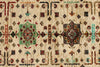 4x6 Ivory and Multicolor Anatolian Tribal Rug