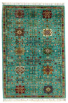 3x5 Blue and Multicolor Anatolian Tribal Rug