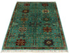 3x5 Blue and Multicolor Anatolian Tribal Rug