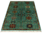 3x5 Blue and Multicolor Anatolian Tribal Rug