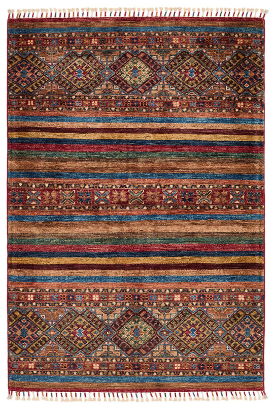 3x5 Multicolor and Multicolor Tribal Rug