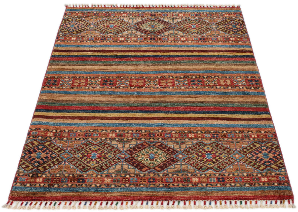 3x5 Multicolor and Multicolor Tribal Rug