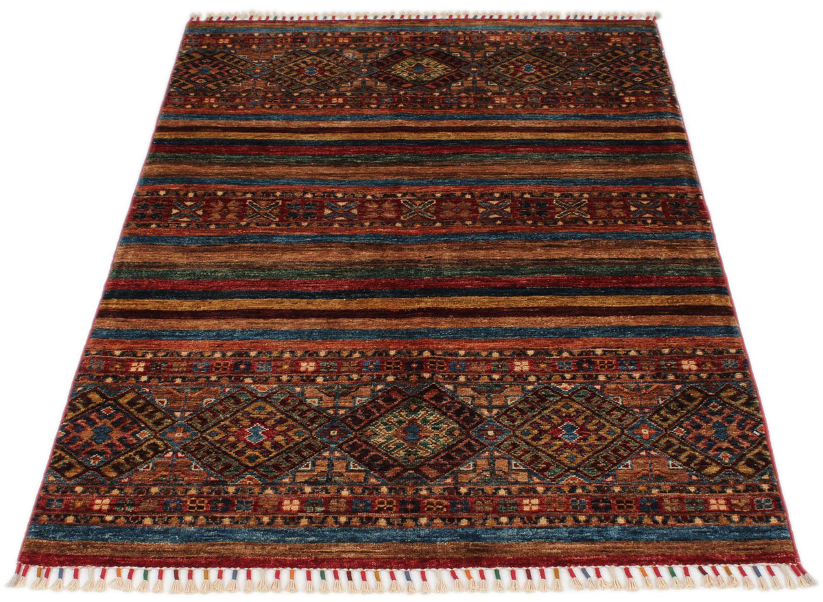 3x5 Multicolor and Multicolor Tribal Rug