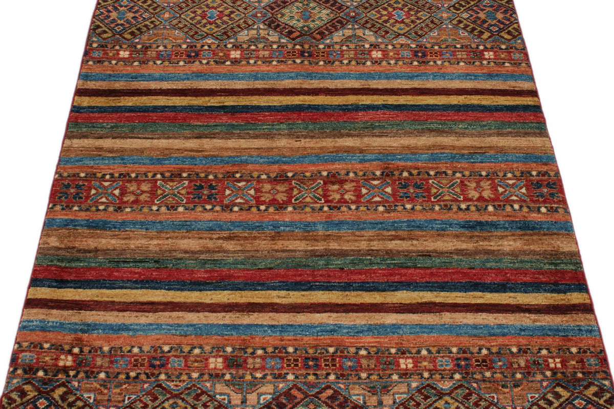 3x5 Multicolor and Multicolor Tribal Rug