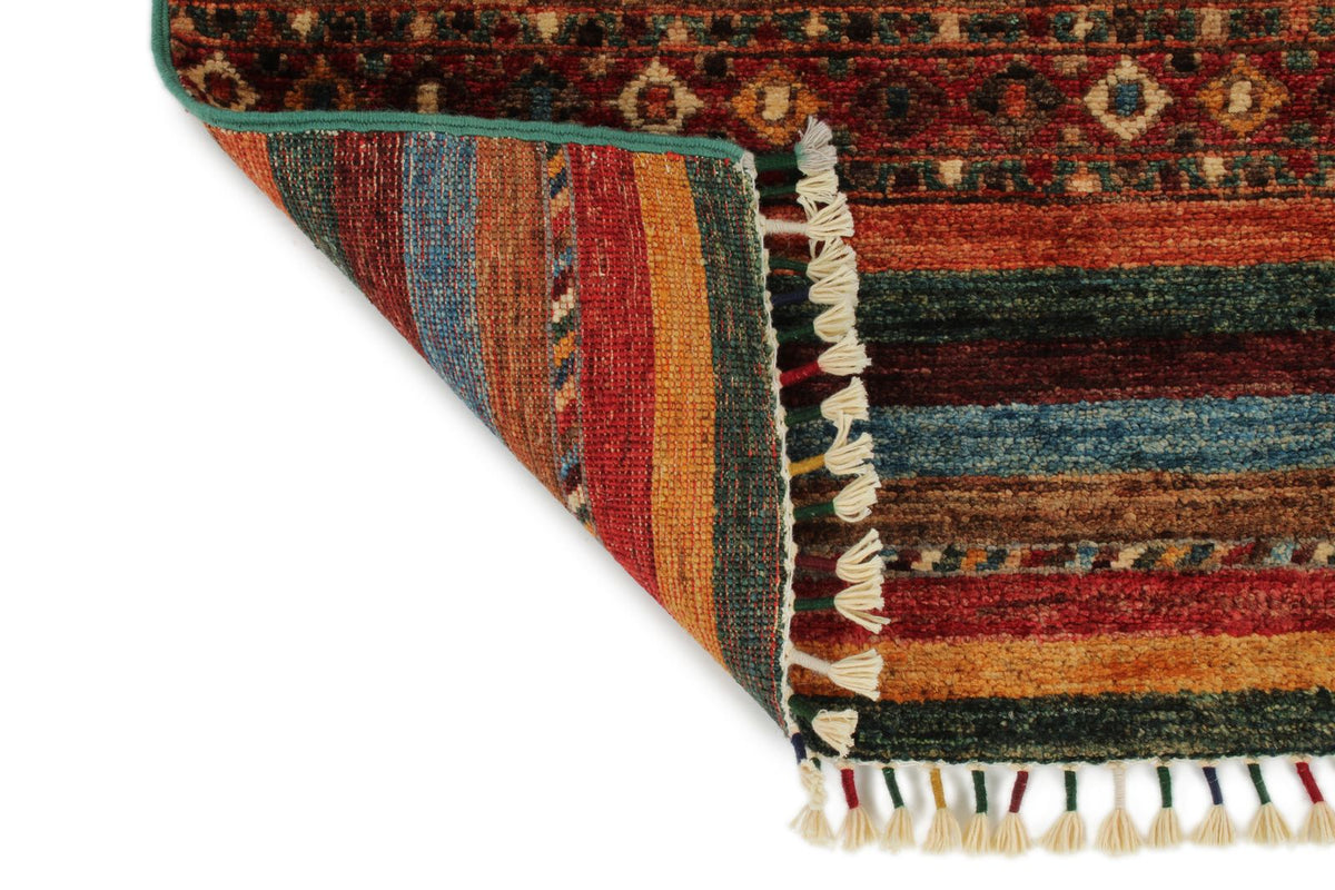 4x5 Multicolor and Multicolor Tribal Rug