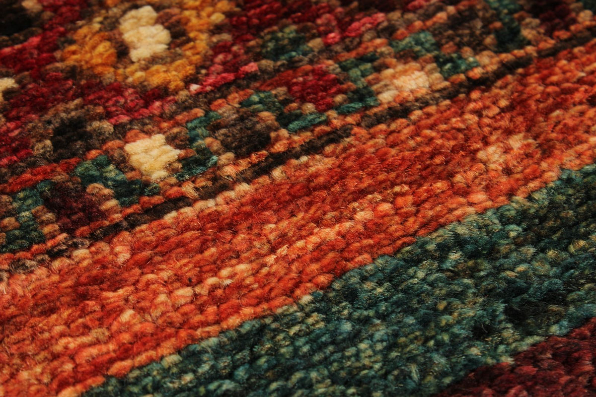 4x5 Multicolor and Multicolor Tribal Rug