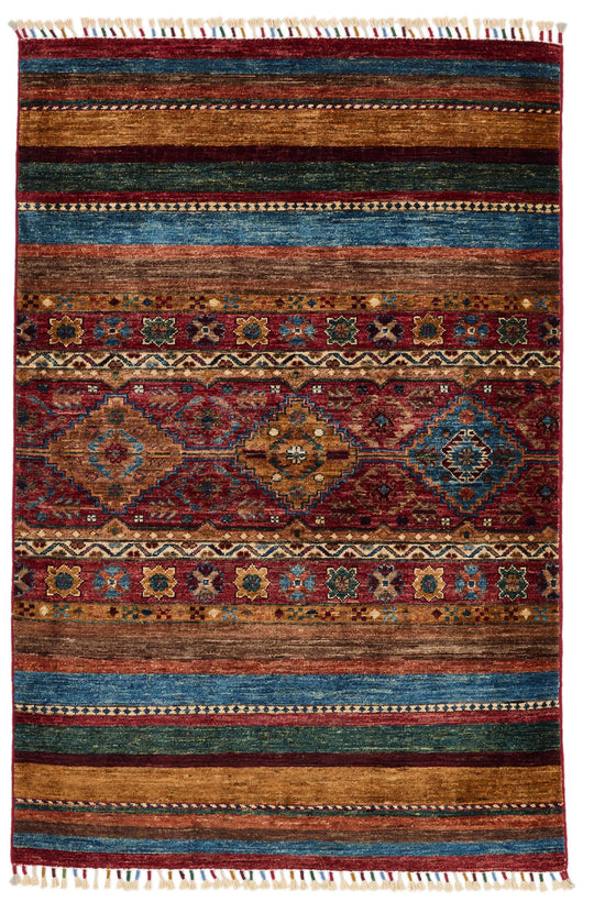 3x5 Multicolor and Multicolor Tribal Rug