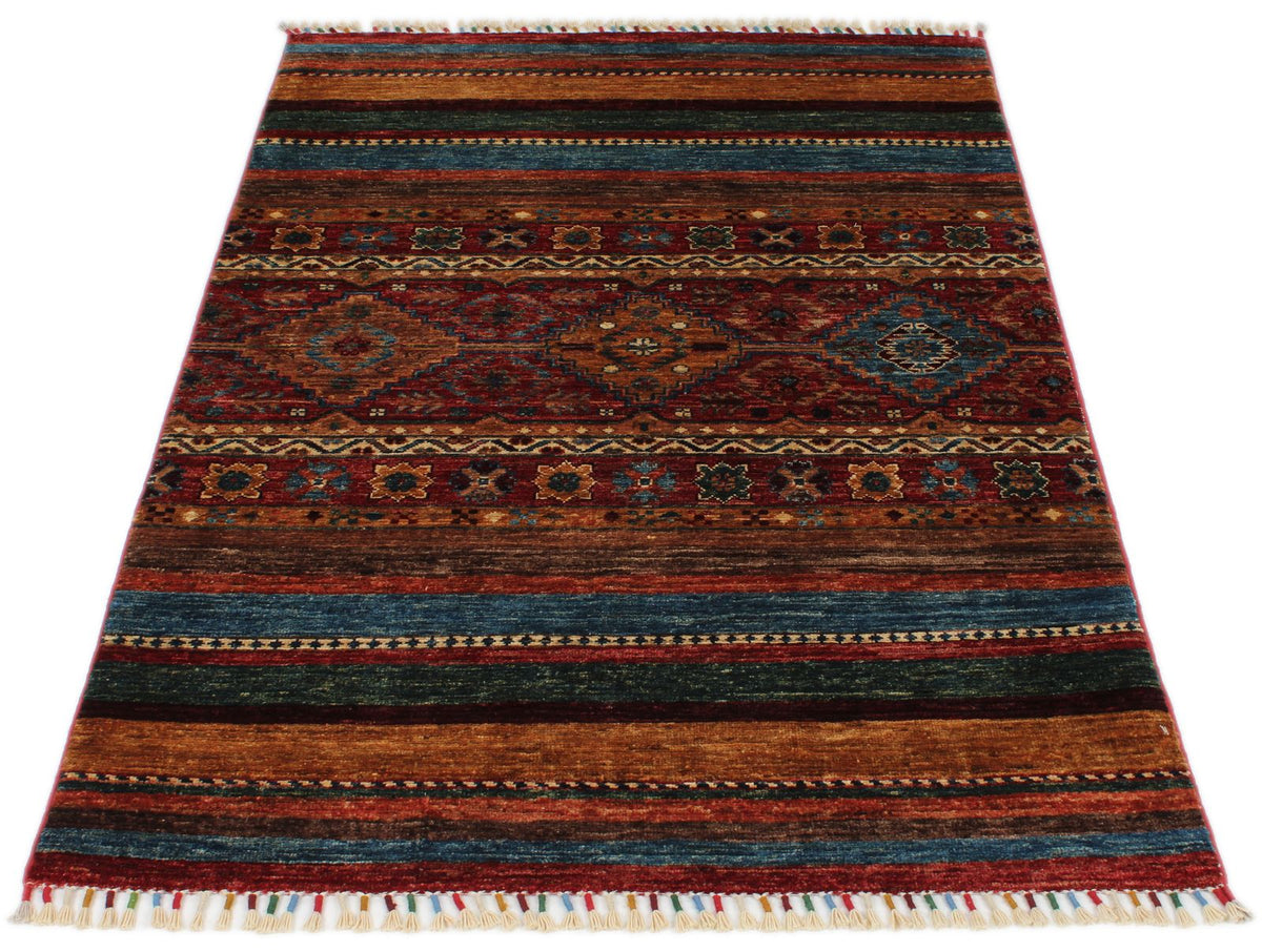 3x5 Multicolor and Multicolor Tribal Rug