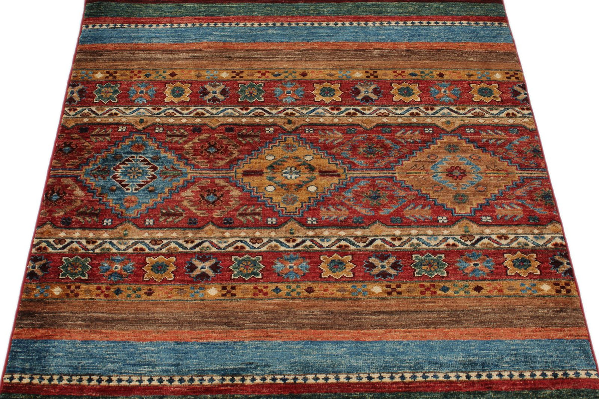 3x5 Multicolor and Multicolor Tribal Rug