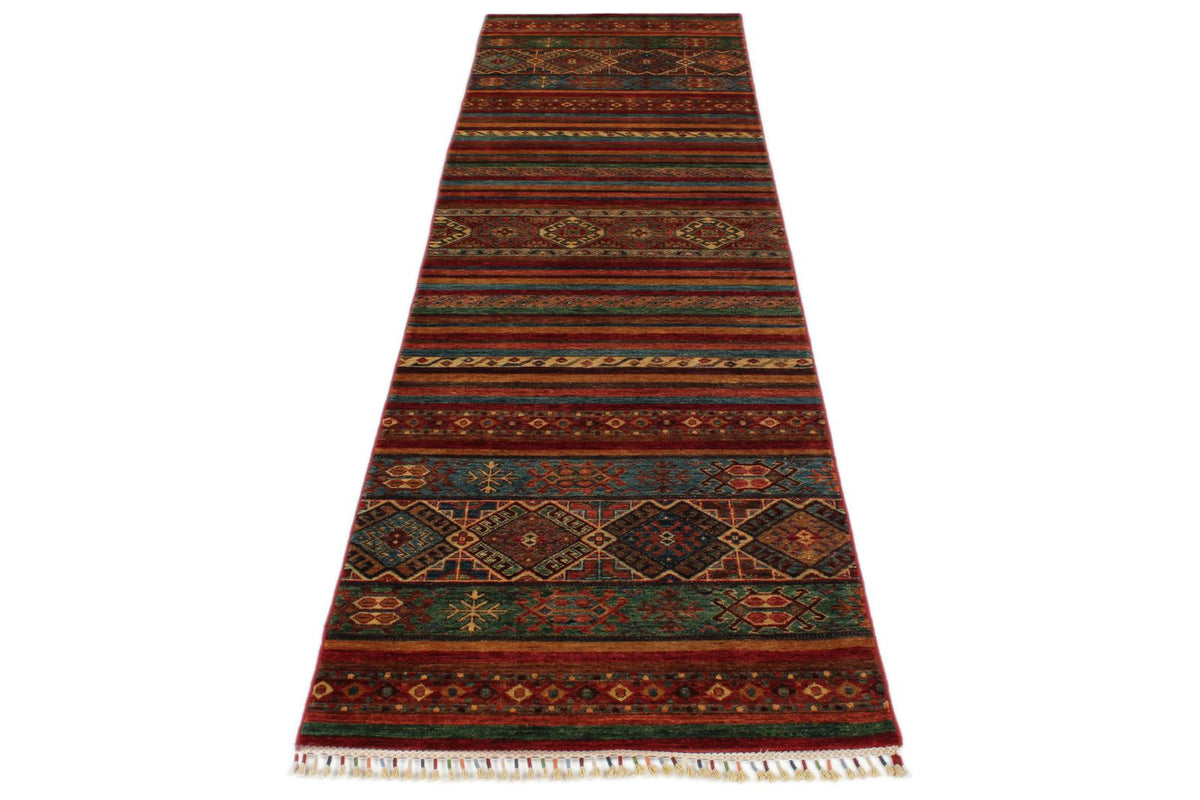 3x10 Brown and Multicolor Tribal Runner