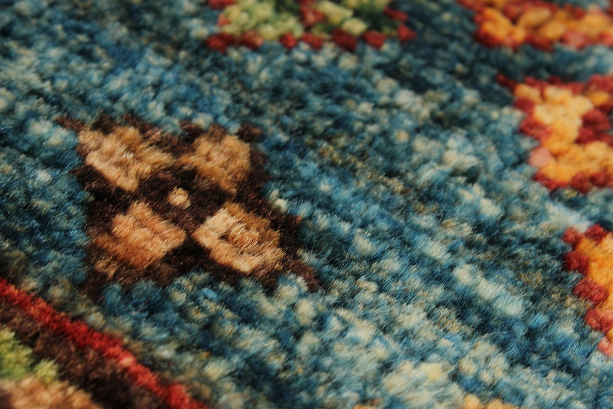 3x7 Brown and Multicolor Tribal Runner