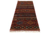 3x8 Brown and Multicolor Tribal Runner