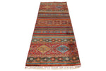 3x8 Brown and Multicolor Tribal Runner