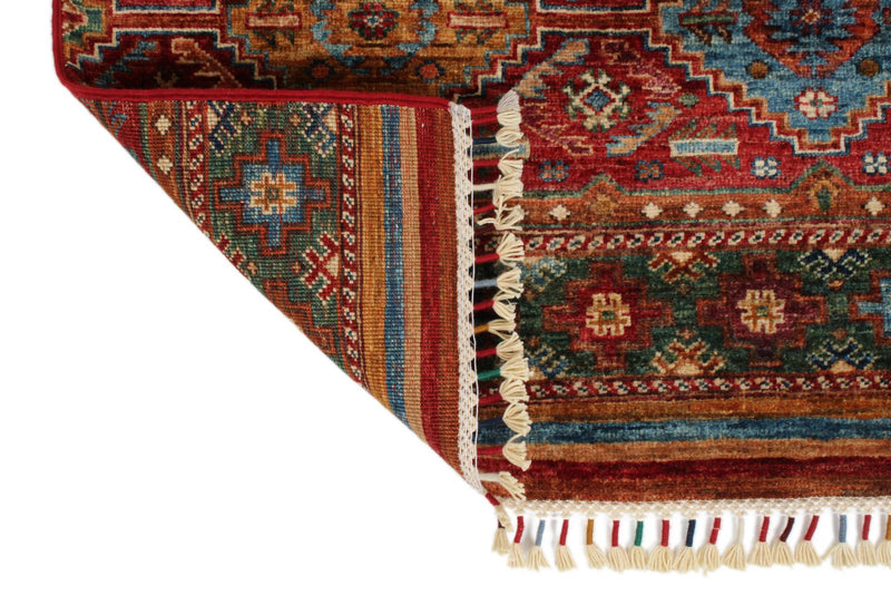 3x8 Brown and Multicolor Tribal Runner