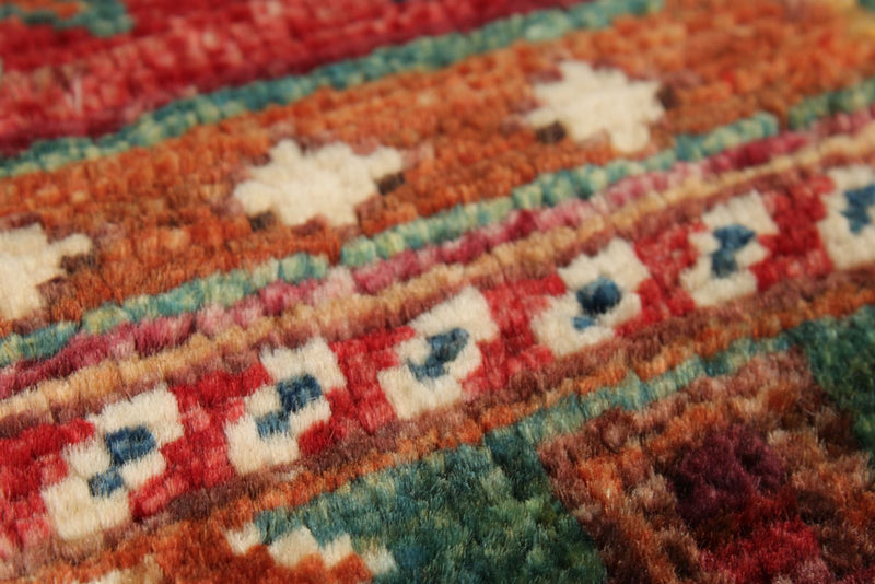 3x8 Brown and Multicolor Tribal Runner