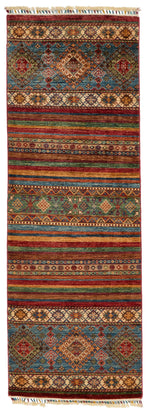 2x7 Red and Multicolor Tribal Runner