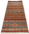 2x7 Red and Multicolor Tribal Runner
