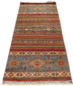 2x7 Red and Multicolor Tribal Runner