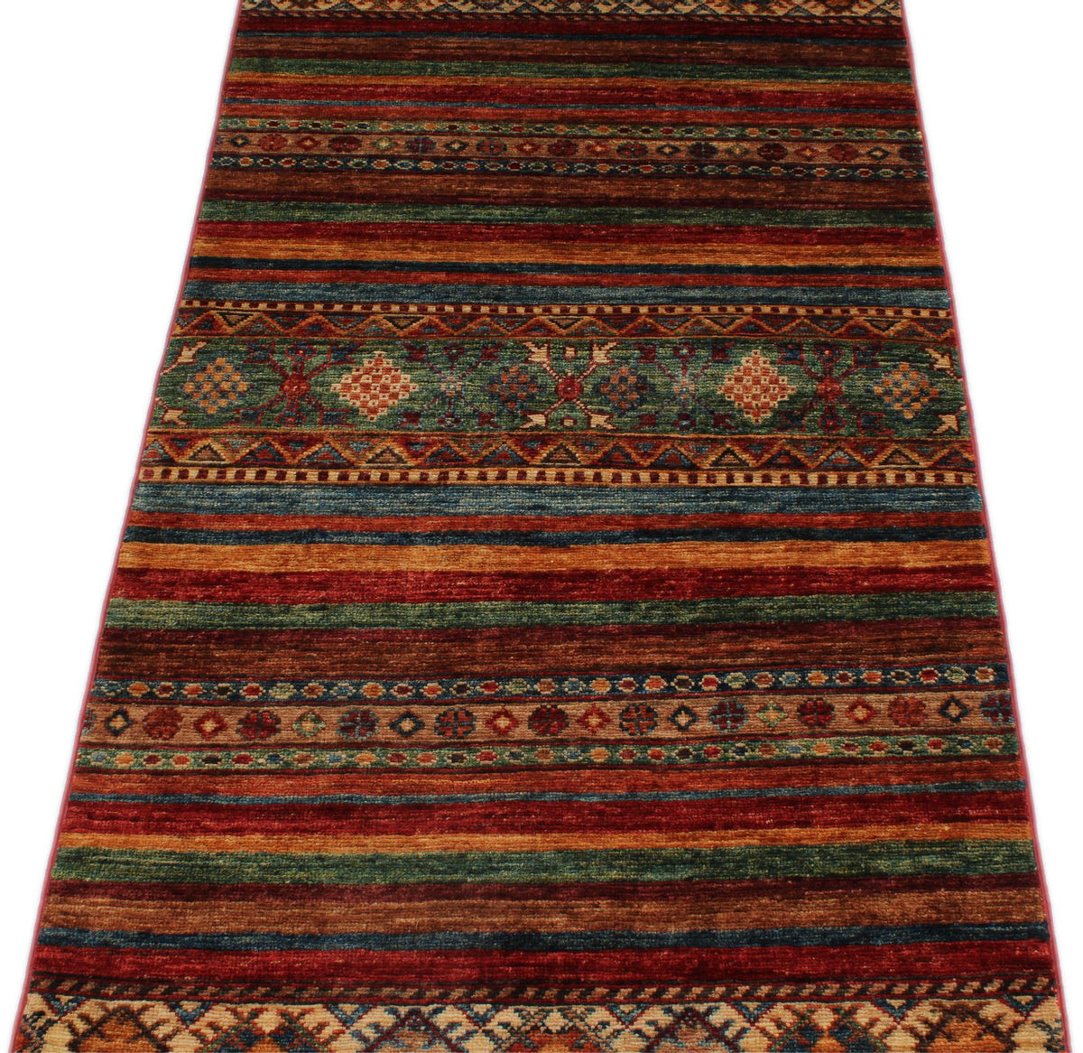 2x7 Red and Multicolor Tribal Runner