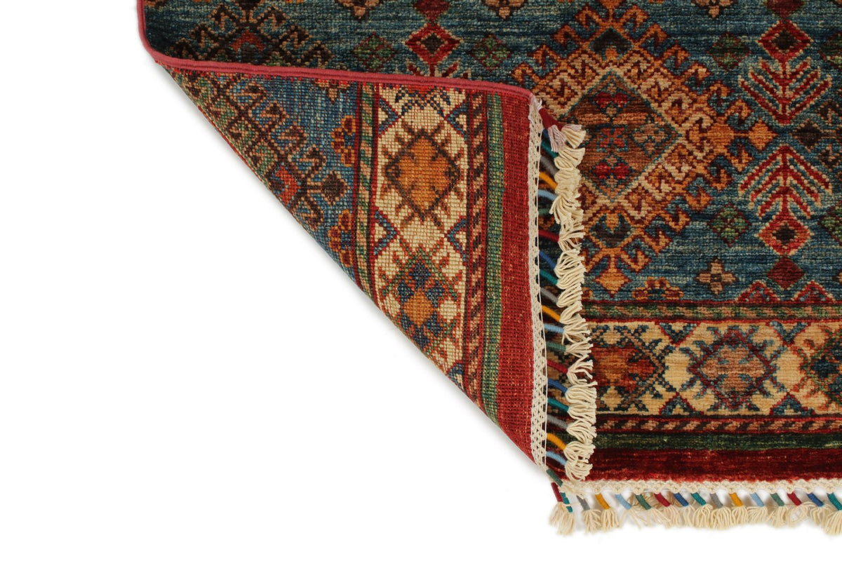 2x7 Red and Multicolor Tribal Runner