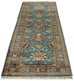 3x9 Navy and Multicolor Turkish Tribal Runner