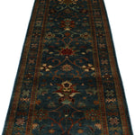 3x9 Navy and Multicolor Turkish Tribal Runner