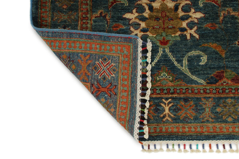 3x9 Navy and Multicolor Turkish Tribal Runner