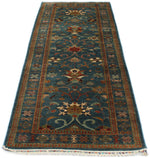 3x9 Blue and Multicolor Turkish Tribal Runner