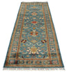 3x9 Blue and Multicolor Turkish Tribal Runner