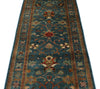 3x9 Blue and Multicolor Turkish Tribal Runner