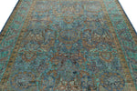 7x10 Blue and Turquoıse Turkish Tribal Rug