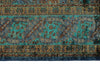 7x10 Blue and Turquoıse Turkish Tribal Rug