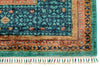 9x10 Green and Navy Turkish Tribal Rug